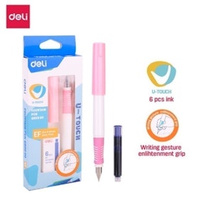 Deli EQ80000 Fountain Pen with 6 Ink Cartridges 1