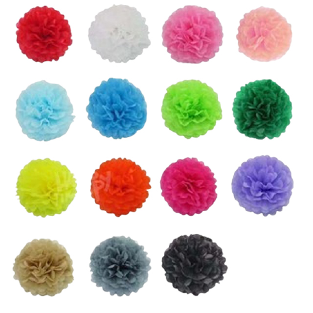 Pompom Kertas Bunga Krep 1