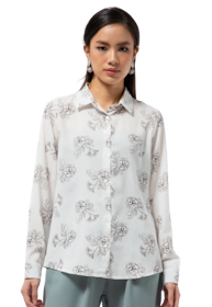The Executive Long Sleeve Printed Blouse 1