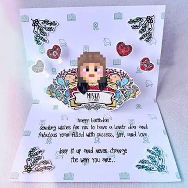 DWSkellington Kartu Ucapan Ulang Tahun Doodle Art  1