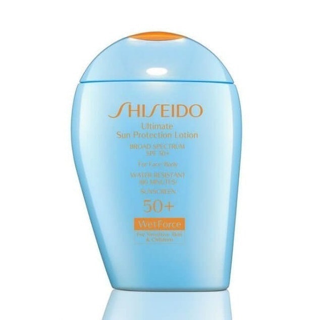 Shiseido Ultimate Sun Protection Lotion WetForce for Sensitive Skin and Children SPF 50+ Sunscreen 1