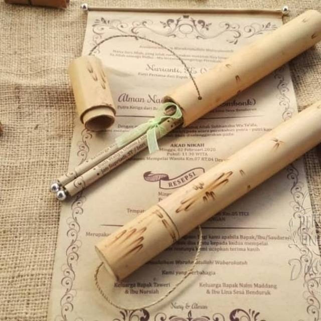 Undangan Gulung Bambu Full 1