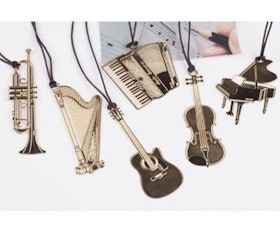 Musical Golden Metal Bookmark 1