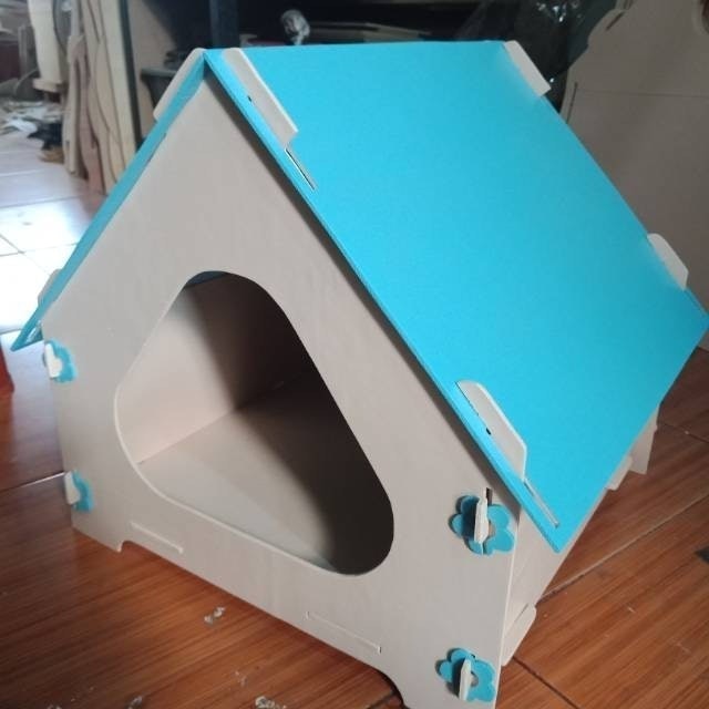 Kandang Anjing Kayu Bongkar Pasang 3D 1