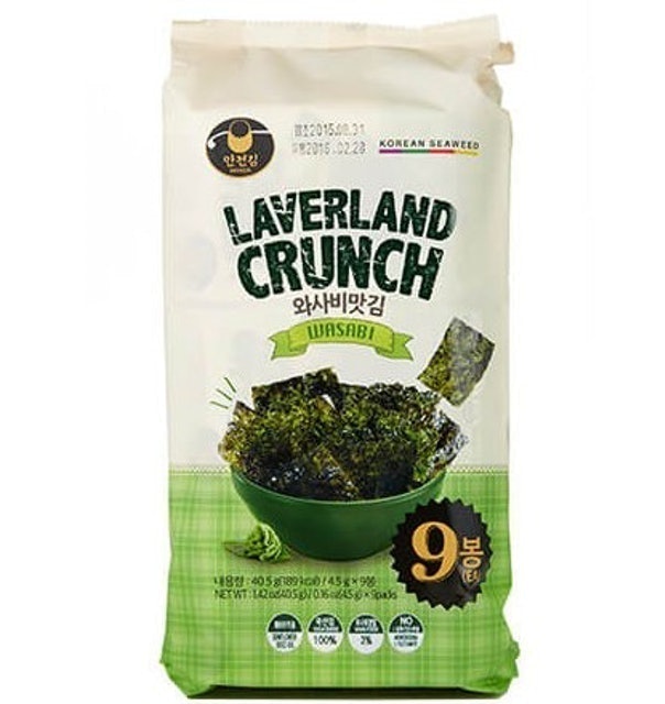 Laverland Crunch Seaweed Snacks Wasabi 1