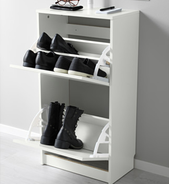 IKEA BISSA Kabinet Sepatu dengan 2 Kompartemen 1
