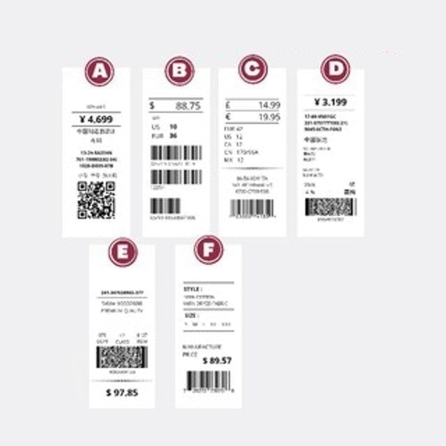 Hang Tag Baju Barcode Class 1