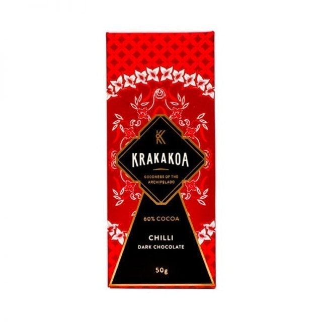 Krakakoa Flavoured Dark Chocolate, Chilli 1