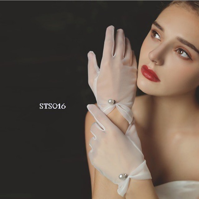 Sarung Tangan Pengantin Semi Transparan 1