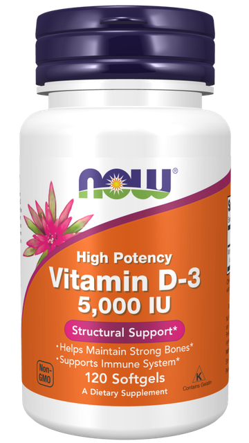 NOW Foods Vitamin D-3 5000 IU Softgels 1