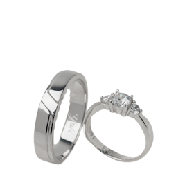 Aulia Jewelry Cincin Nikah Free Ukir Bahan Perak Silver 1