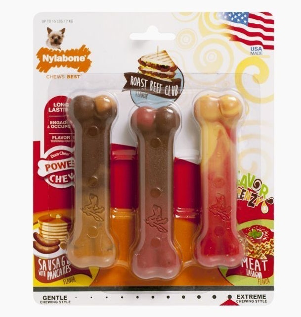 Nylabone Flavor Frenzy Power Chew Triple Pack 1