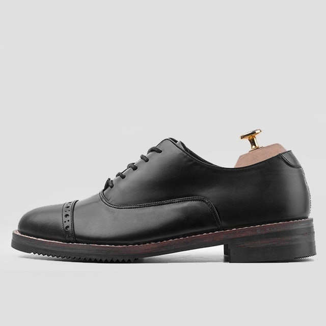 Portee Goods Oxford Captoe Brogues Black Leather 1