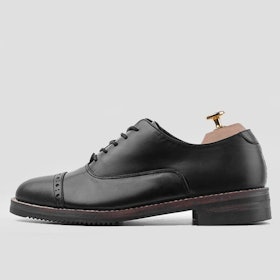 Portee Goods Oxford Captoe Brogues Black Leather 1