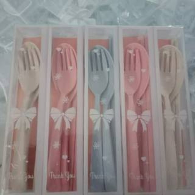 Souvenir Sendok Garpu Sumpit Melamin Kemas Mika 1