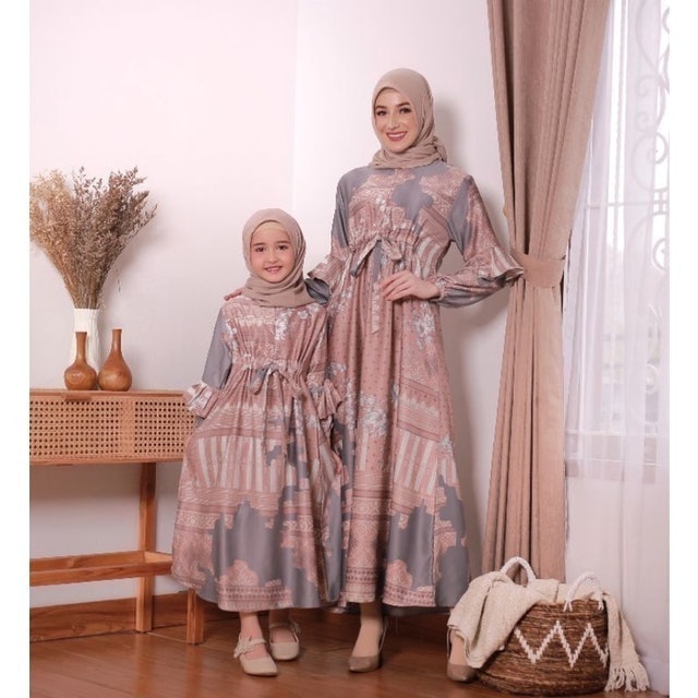 Gamis Couple Ibu Anak Bahan Silk 1