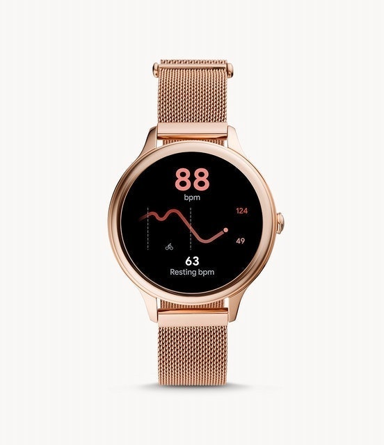 Fossil  Gen 5E Smartwatch Rose Gold-Tone Stainless Steel Mesh 1
