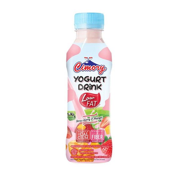 Cimory Yogurt Drink Low Fat Strawberry & Mango 1