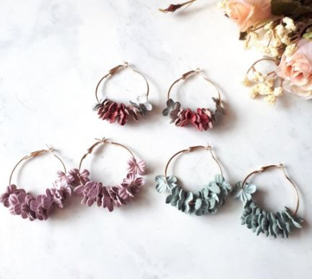 Flower Earrings Hoop  1