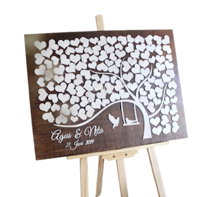 Hello Topper Guest Book Frame Kayu 1