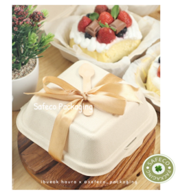 Safeco Packaging Bagasse Box Kotak Tart Mini 450 ml 2