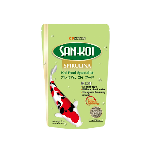 CPPETINDO  SAN KOI Spirulina Fish Food 5 mm 1