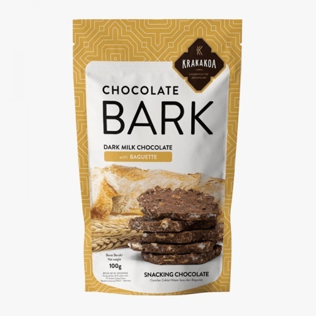 Krakakoa Chocolate Bark, Dark Milk Chocolate with Baguette 1