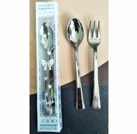 Souvenir Sendok Garpu Puding Kemas Mika 1