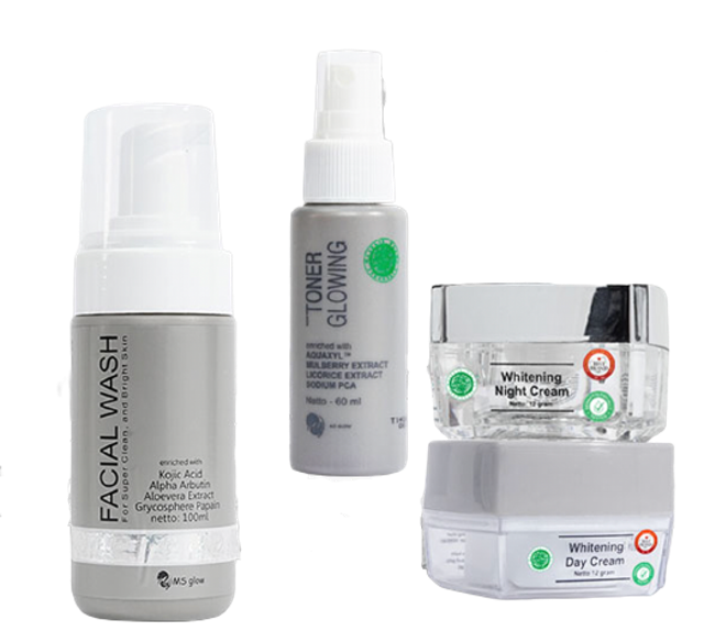 MS GLOW Paket Wajah Whitening Series 1