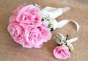 Hand Bouquet Wedding + Corsage S 1
