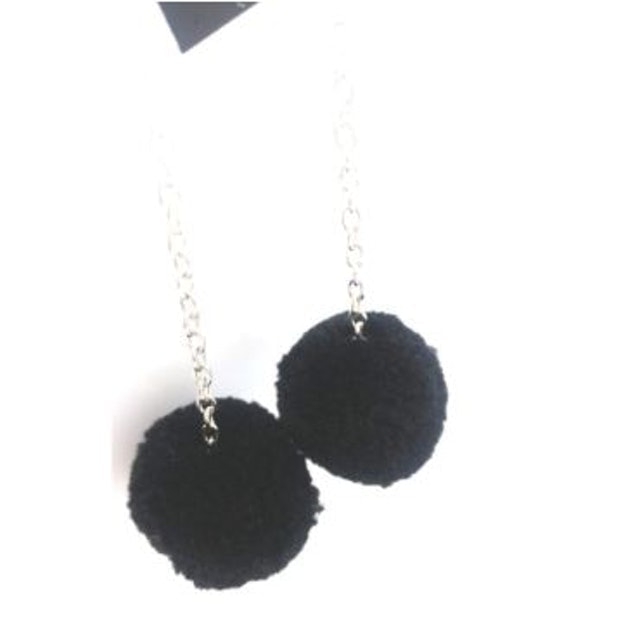 Long Tassel Soft Fur Ball Earring 1