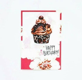 Birthday Cupcake Postcard 1