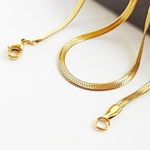 Vee Jewelery Kalung Titanium Model Belut Ular Pipih 610 Rekomendasi cm 1