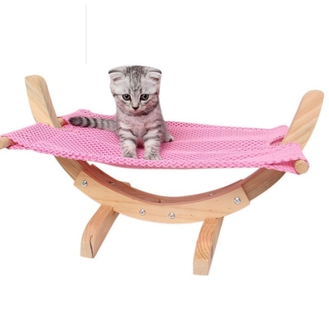 Cat Hammock Wood Solid 1