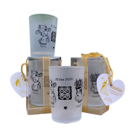 Souvenir Gelas Bening Dove 1