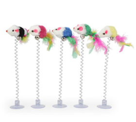 Mainan Kucing Interaktif Tikus Pegas 1