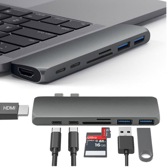 USB Type-C Hub to HDMI Adapter MacBook PRO USB 3.0 7-in-1 1