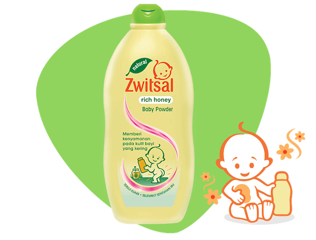 Unilever Zwitsal Baby Powder Rich Honey  1