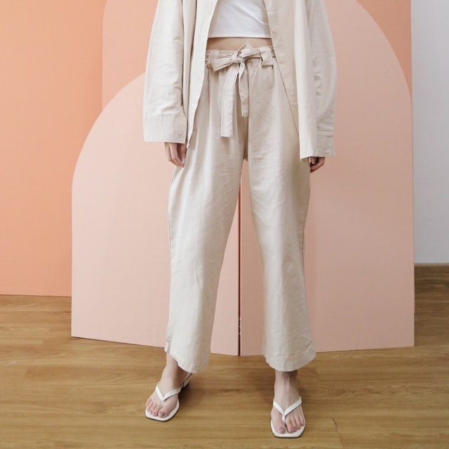 MSMO Berry Linen Straight Pants 1