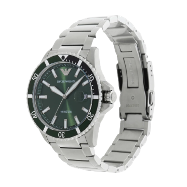 Emporio Armani Three-Hand Stainless Steel Watch 1