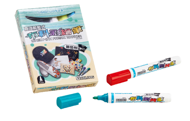 Simbalion Direct Ink Fabric Marker (6 Colors)  1