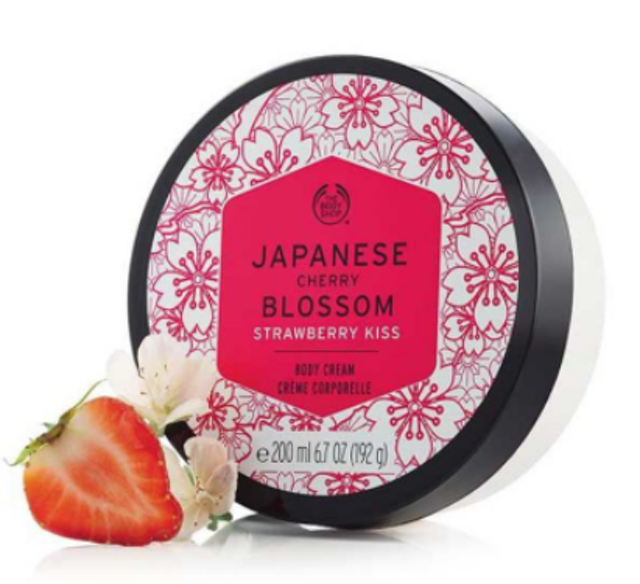 The Body Shop Japanese Cherry Blossom Strawberry Kiss Body Cream 1