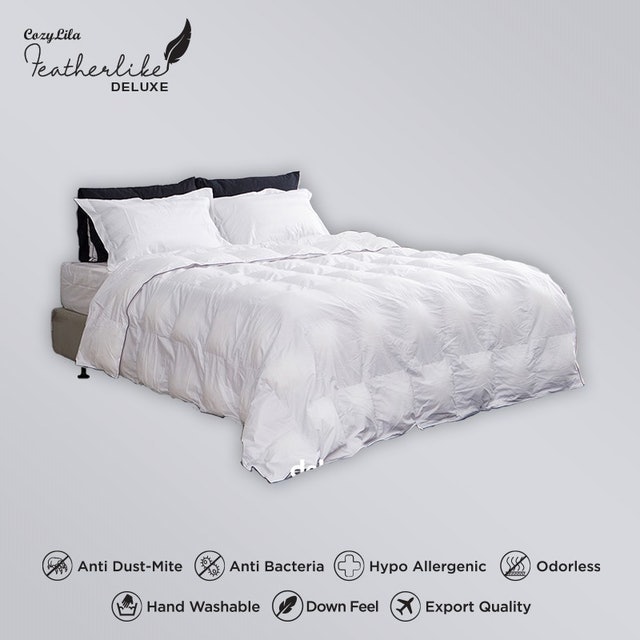 Cozy Lila Selimut Bulu Angsa Featherlike Deluxe 1
