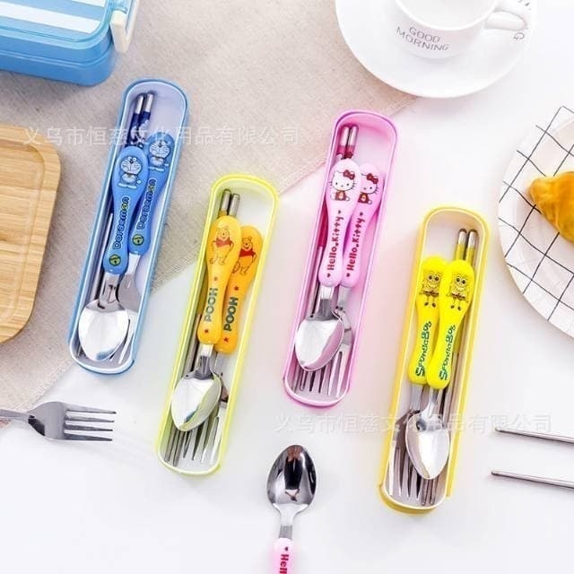 Set Sendok Garpu Sumpit Karakter  1