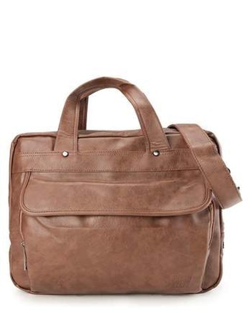 Urban State  Distressed Leather Laptop Tote Bag 1