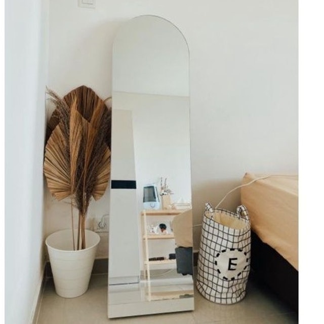Standing Mirror Oval Frameless Full Body  1