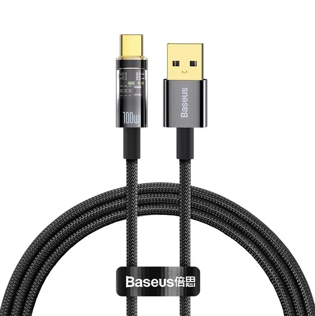 Baseus 100W Explorer Series Auto Power-Off Fast Charging Cable USB to Type-C 1