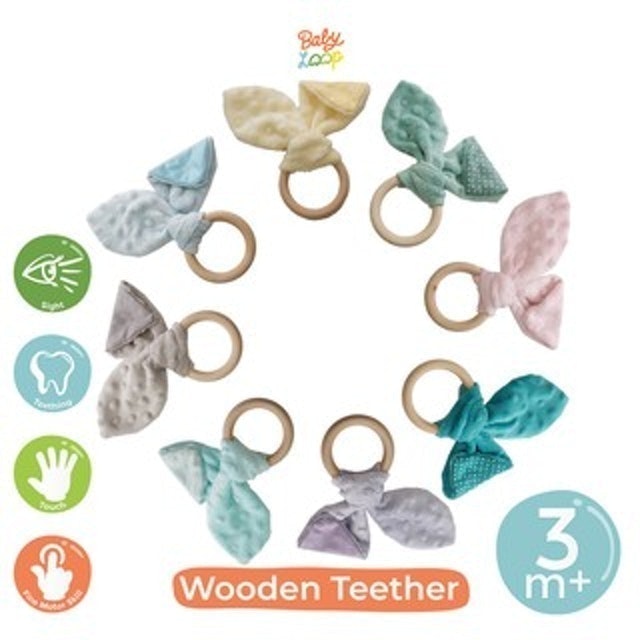 Baby Loop Bunny Wooden Teether 1