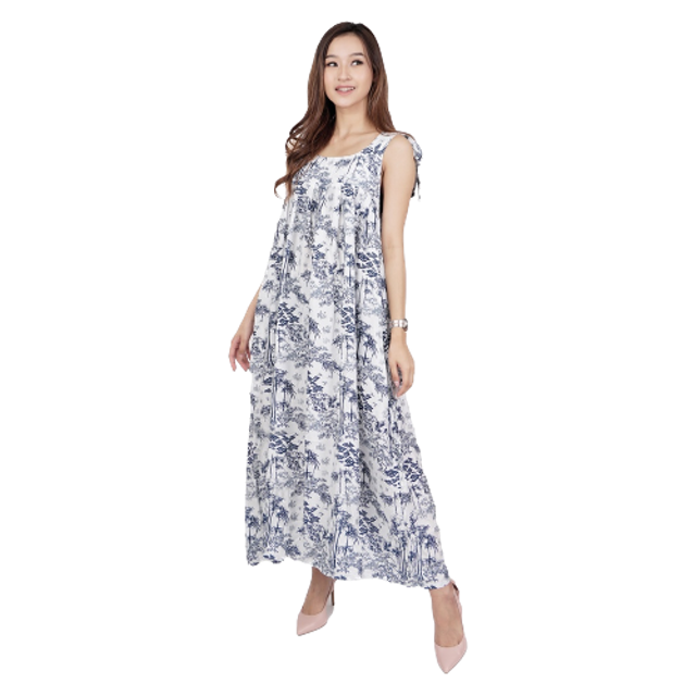 Batik Trusmi Dress Daster Yukensi DWS Mega Mendung 1