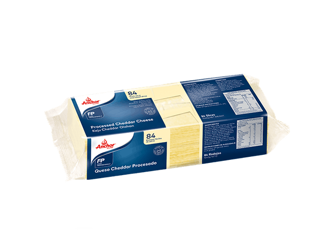 Fonterra Anchor Food Professionals Slice-on-Slice Processed Cheddar Cheese Coloured 1
